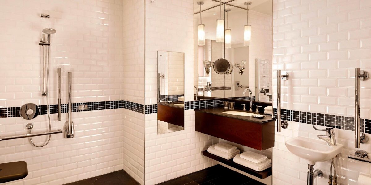 Sheraton London Accessible Guest Bathroom Nero Assoluto Vanity Top 2400x1200