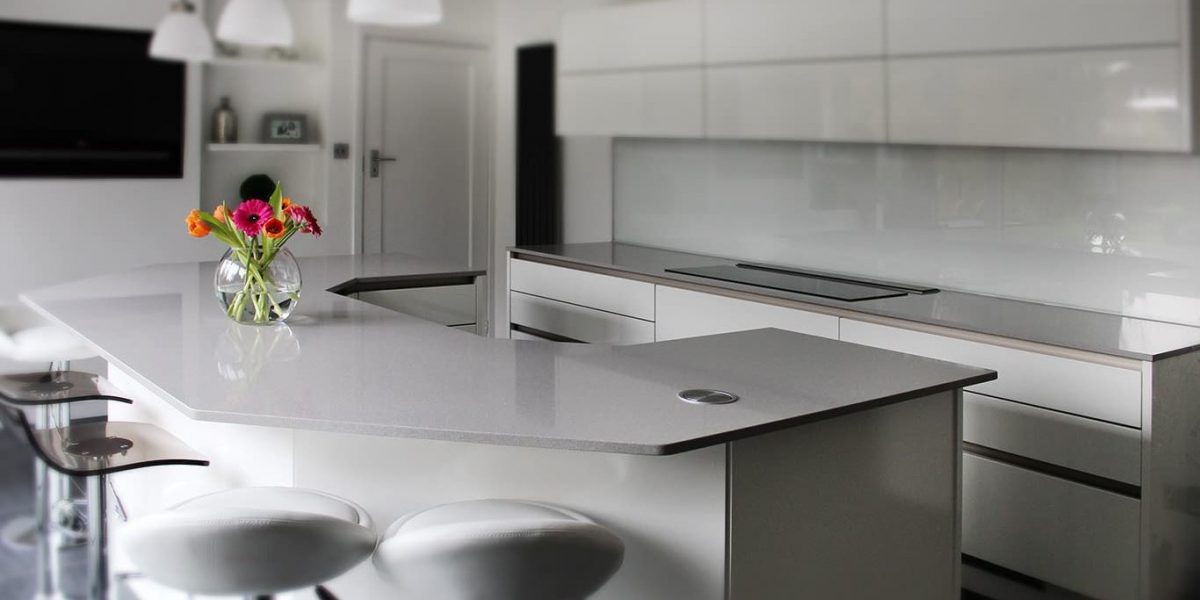Silestone Grey Quartz Kitchen Worktops Supplied And Fitted By Marble And Granite Ltd Image Courtesy Inline Designs Loughton 1366x683