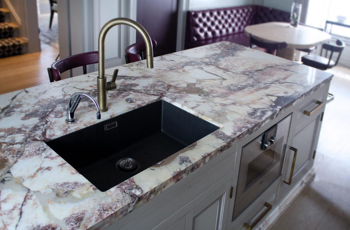 Breccia Capraia Marble Kitchen Worktop Supplied And Installed By Marble And Granite Ltd