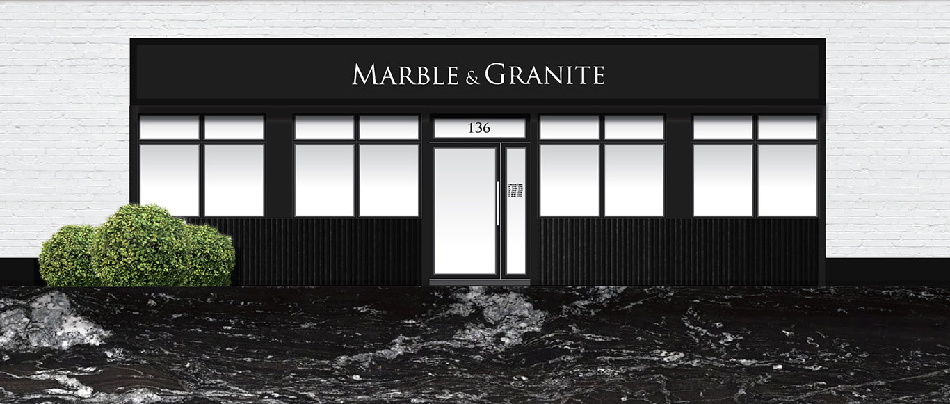 Illustration of the Marble and Granite Ltd shopfront in Hatfield