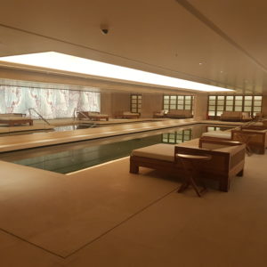 60 Curzon Street, Mayfair.  20M Swimming pool in Jerusalem Limestone and Glass Mosaics